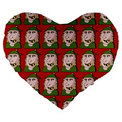 Village Dude - Hillbilly And Redneck - Trailer Park Boys Large 19  Premium Heart Shape Cushions by DinzDas