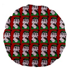 Village Dude - Hillbilly And Redneck - Trailer Park Boys Large 18  Premium Round Cushions by DinzDas