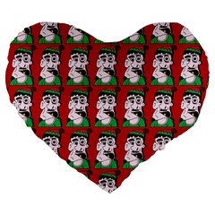 Village Dude - Hillbilly And Redneck - Trailer Park Boys Large 19  Premium Heart Shape Cushions by DinzDas