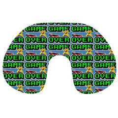 Game Over Karate And Gaming - Pixel Martial Arts Travel Neck Pillow by DinzDas