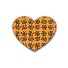Inka Cultur Animal - Animals And Occult Religion Rubber Coaster (heart)  by DinzDas