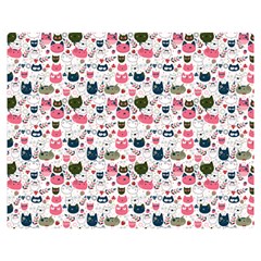 Adorable Seamless Cat Head Pattern01 Double Sided Flano Blanket (medium)  by TastefulDesigns