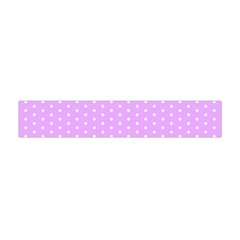 White Polka Dot Pastel Purple Background, Pink Color Vintage Dotted Pattern Flano Scarf (mini) by Casemiro