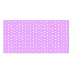 White Polka Dot Pastel Purple Background, Pink Color Vintage Dotted Pattern Satin Shawl by Casemiro