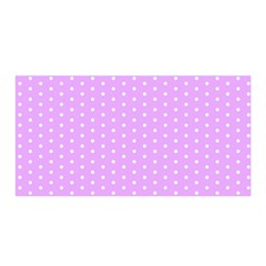 White Polka Dot Pastel Purple Background, Pink Color Vintage Dotted Pattern Satin Wrap by Casemiro