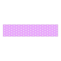 White Polka Dot Pastel Purple Background, Pink Color Vintage Dotted Pattern Velvet Scrunchie by Casemiro