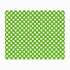 Pastel Green Lemon, White Polka Dots Pattern, Classic, Retro Style Small Glasses Cloth (2 Sides) by Casemiro