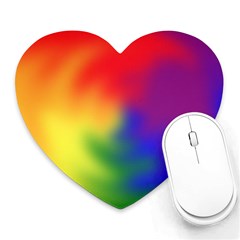 Rainbow Colors Lgbt Pride Abstract Art Heart Mousepads by yoursparklingshop