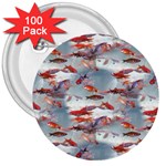 Golden Fishes 3  Buttons (100 pack)  Front