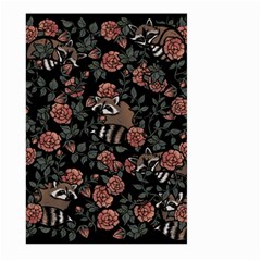 Raccoon Floral Large Garden Flag (two Sides) by BubbSnugg