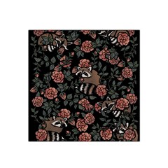 Raccoon Floral Satin Bandana Scarf by BubbSnugg