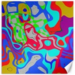 Colorful distorted shapes on a grey background                                                     Canvas 12  x 12  11.4 x11.56  Canvas - 1