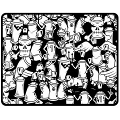 Graffiti Spray Can Characters Seamless Pattern Double Sided Fleece Blanket (medium)  by Amaryn4rt