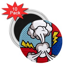 Rays Smoke Pop Art Style Vector Illustration 2 25  Magnets (10 Pack)  by Amaryn4rt