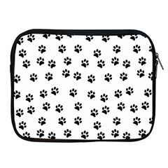 Dog Paws Pattern, Black And White Vector Illustration, Animal Love Theme Apple Ipad 2/3/4 Zipper Cases by Casemiro