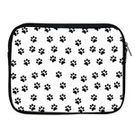 Dog paws pattern, black and white vector illustration, animal love theme Apple iPad 2/3/4 Zipper Cases Front