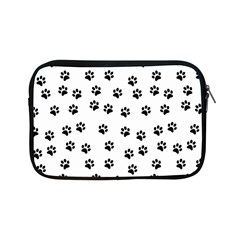 Dog Paws Pattern, Black And White Vector Illustration, Animal Love Theme Apple Ipad Mini Zipper Cases by Casemiro