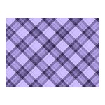 Pastel purple and steel black lines pattern, retro tartan, classic plaid Double Sided Flano Blanket (Mini)  35 x27  Blanket Front