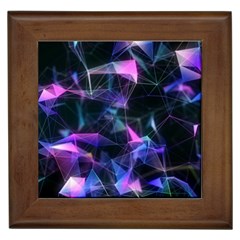 Abstract Atom Background Framed Tile by Mariart