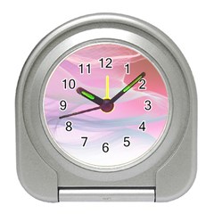 Pink Fractal Travel Alarm Clock by Sparkle
