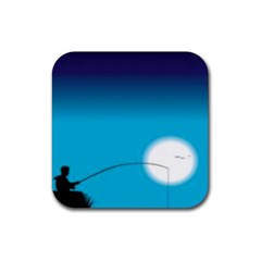 Fishing Rubber Coaster (square)  by Sparkle