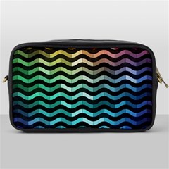 Digital Waves Toiletries Bag (one Side) by Sparkle