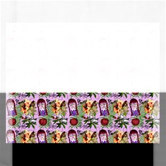 Purple Glasses Girl Pattern Lilac Rectangular Jigsaw Puzzl by snowwhitegirl