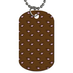 Zodiac Bat Pink Brown Dog Tag (one Side) by snowwhitegirl