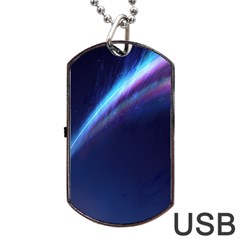 Light Fleeting Man s Sky Magic Dog Tag Usb Flash (two Sides) by Mariart