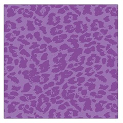 Purple Big Cat Pattern Large Satin Scarf (square) by Angelandspot