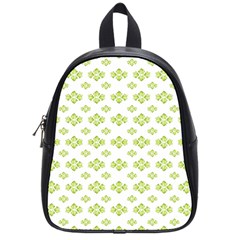 Bright Leaves Motif Print Pattern Design School Bag (small) by dflcprintsclothing