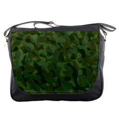 Green Army Camouflage Pattern Messenger Bag by SpinnyChairDesigns