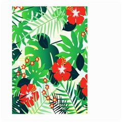 Tropical Leaf Flower Digital Large Garden Flag (two Sides) by Mariart