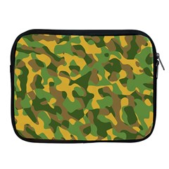 Yellow Green Brown Camouflage Apple Ipad 2/3/4 Zipper Cases by SpinnyChairDesigns