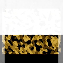 Black Yellow Brown Camouflage Pattern Rectangular Jigsaw Puzzl by SpinnyChairDesigns