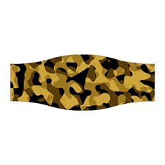 Black Yellow Brown Camouflage Pattern Stretchable Headband by SpinnyChairDesigns