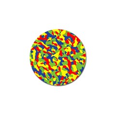 Colorful Rainbow Camouflage Pattern Golf Ball Marker (4 Pack) by SpinnyChairDesigns