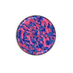 Blue And Pink Camouflage Pattern Hat Clip Ball Marker (10 Pack) by SpinnyChairDesigns