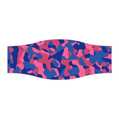 Blue And Pink Camouflage Pattern Stretchable Headband by SpinnyChairDesigns