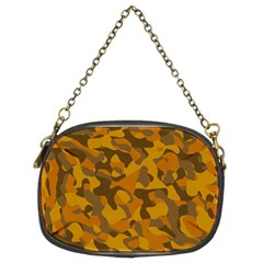 Brown And Orange Camouflage Chain Purse (two Sides) by SpinnyChairDesigns