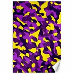 Purple and Yellow Camouflage Pattern Canvas 24  x 36  23.35 x34.74  Canvas - 1