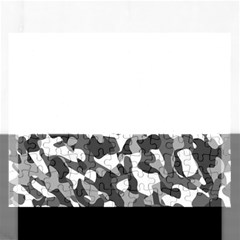 Grey And White Camouflage Pattern Rectangular Jigsaw Puzzl by SpinnyChairDesigns