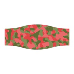 Pink And Green Camouflage Pattern Stretchable Headband by SpinnyChairDesigns