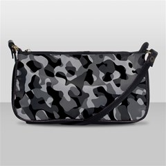 Grey And Black Camouflage Pattern Shoulder Clutch Bag by SpinnyChairDesigns