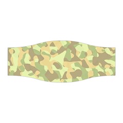 Light Green Brown Yellow Camouflage Pattern Stretchable Headband by SpinnyChairDesigns