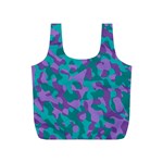 Purple and Teal Camouflage Pattern Full Print Recycle Bag (S) Back