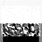 Black and White Camouflage Pattern Rectangular Jigsaw Puzzl Front