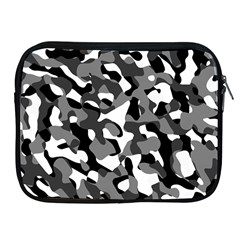 Black And White Camouflage Pattern Apple Ipad 2/3/4 Zipper Cases by SpinnyChairDesigns