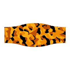 Orange And Black Camouflage Pattern Stretchable Headband by SpinnyChairDesigns