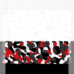 Black Red White Camouflage Pattern Rectangular Jigsaw Puzzl by SpinnyChairDesigns